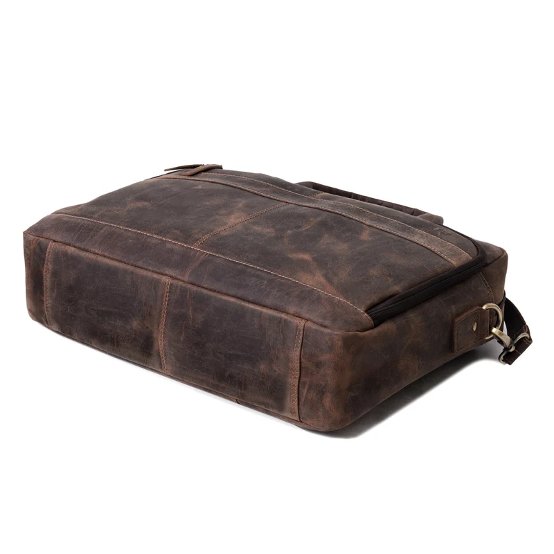 Parker Brown Buffalo Leather Briefcase