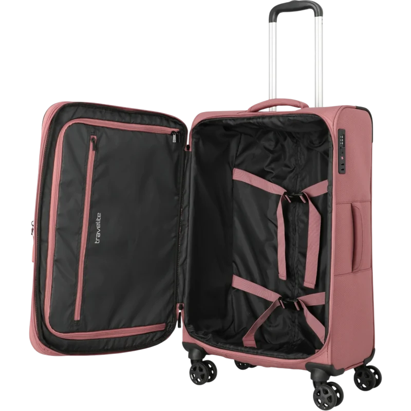 Travelite Kick Off 4-Rollen-Trolley M erw. 67 cm -Rose