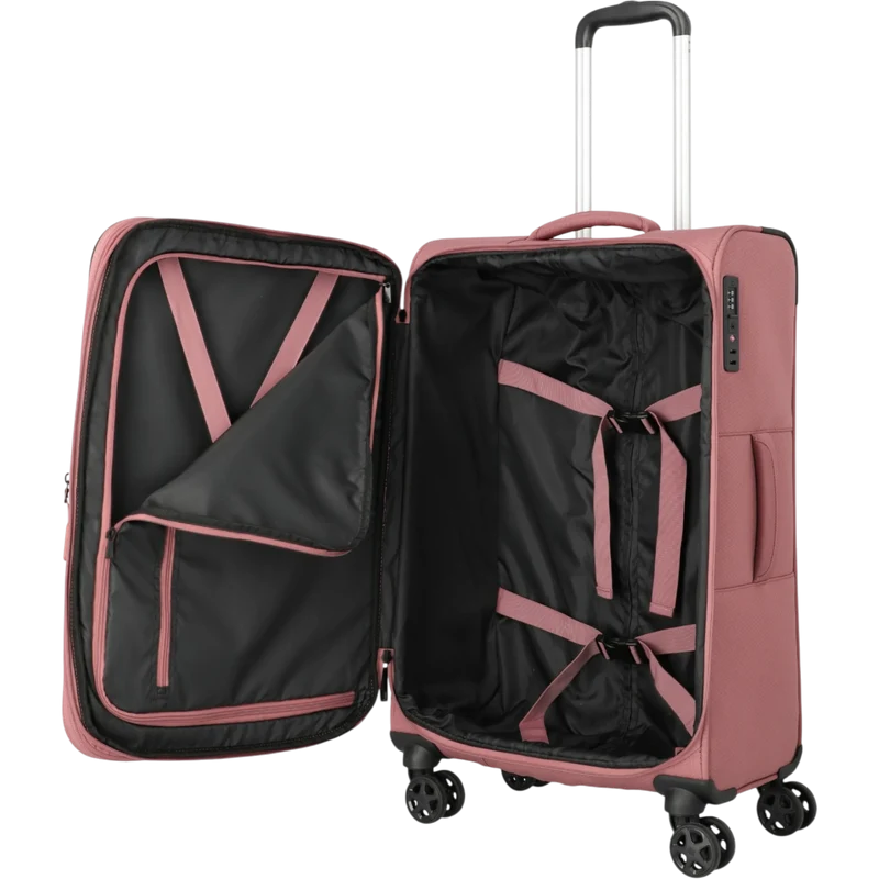Travelite Kick Off 4-Rollen-Trolley M erw. 67 cm -Rose