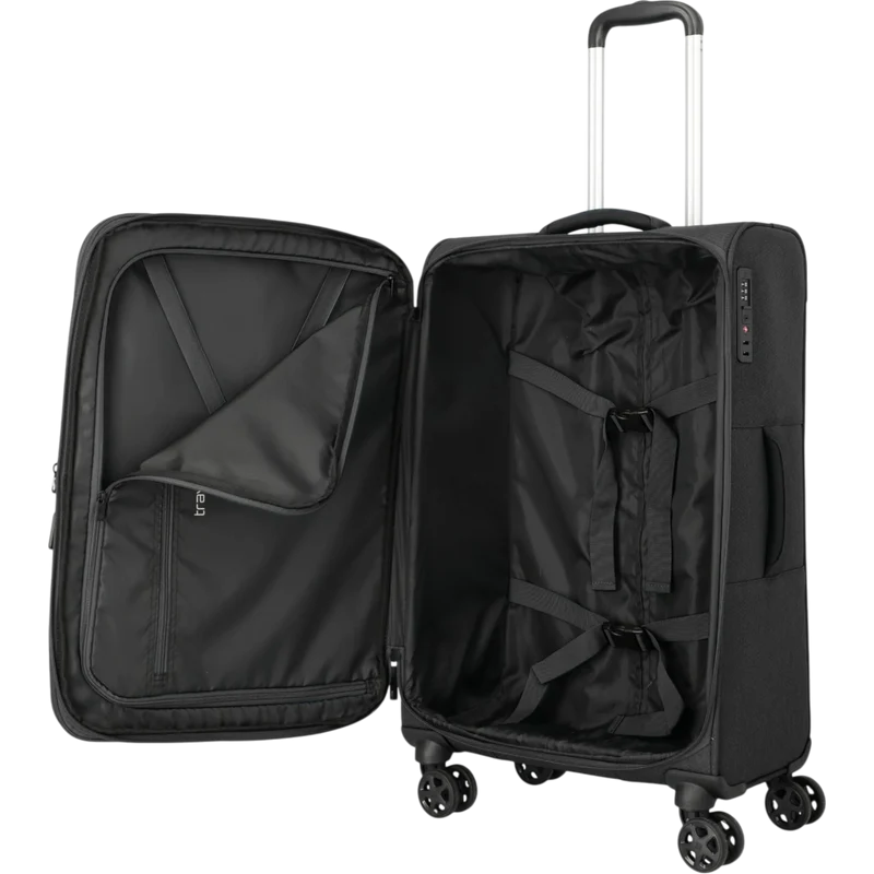 Travelite Kick Off 4-Rollen-Trolley M erw. 67 cm -Schwarz