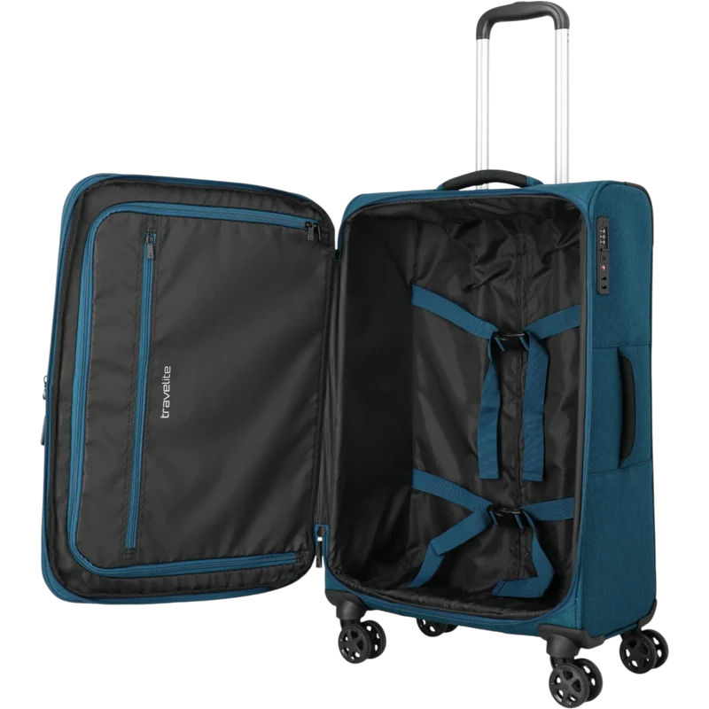 Travelite Kick Off 4-Rollen-Trolley M erw. 67 cm -Petrol
