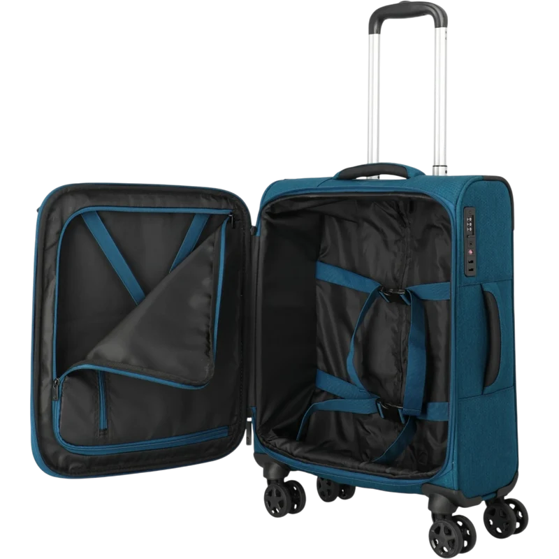 Travelite Kick Off 4-Rollen-Kabinentrolley S 55 cm -Petrol