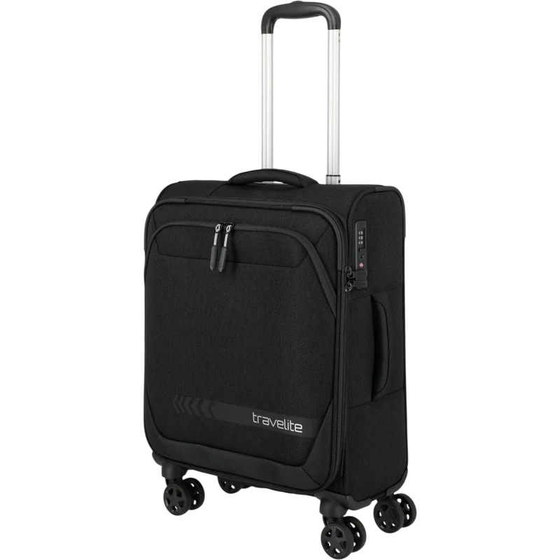 Travelite Kick Off 4-Rollen-Kabinentrolley S 55 cm -Schwarz