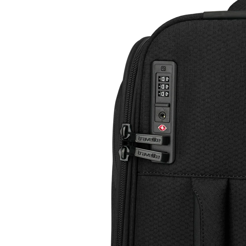 Travelite Kick Off 4-Rollen-Kabinentrolley S 55 cm -Schwarz