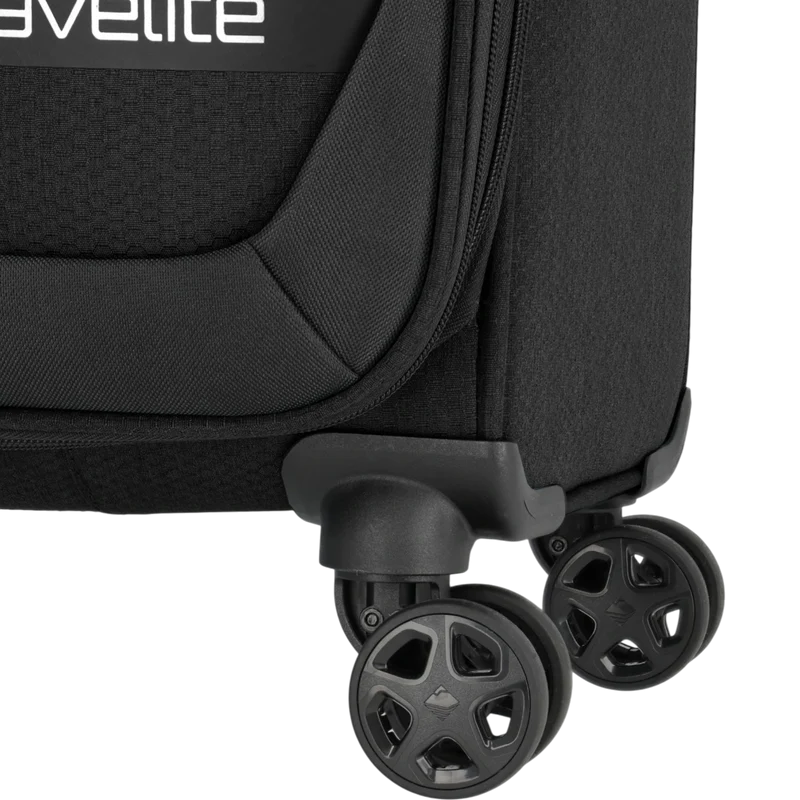 Travelite Kick Off 4-Rollen-Kabinentrolley S 55 cm -Schwarz
