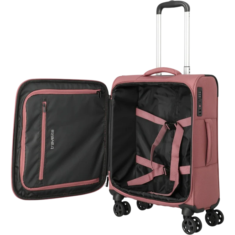 Travelite Kick Off 4-Rollen-Kabinentrolley S 55 cm -Rose