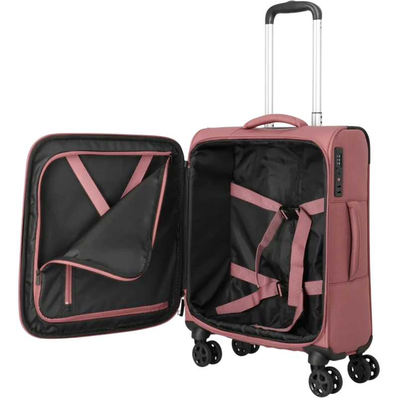 Travelite Kick Off 4-Rollen-Kabinentrolley S 55 cm -Rose