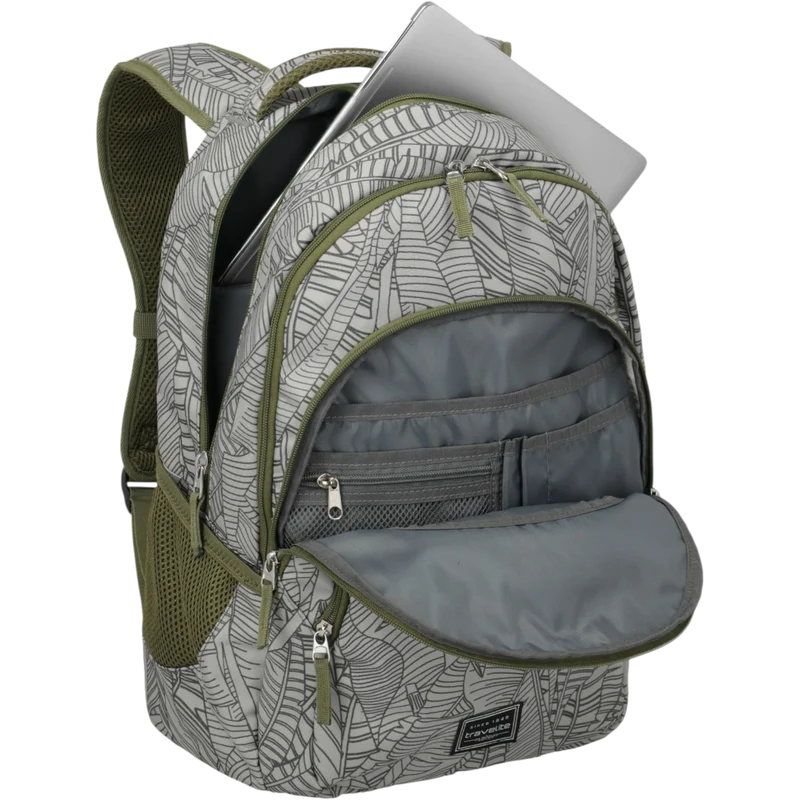 Travelite Basics Rucksack mit Laptopfach 45 cm -Print Grey