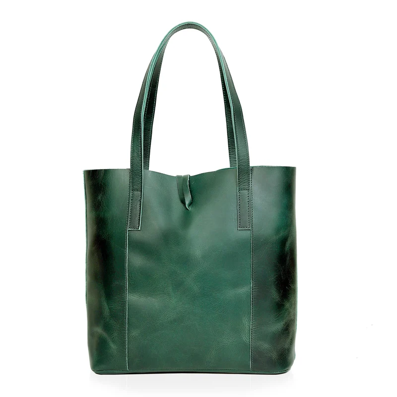 Verona Leather Tote Bag for Women - Green