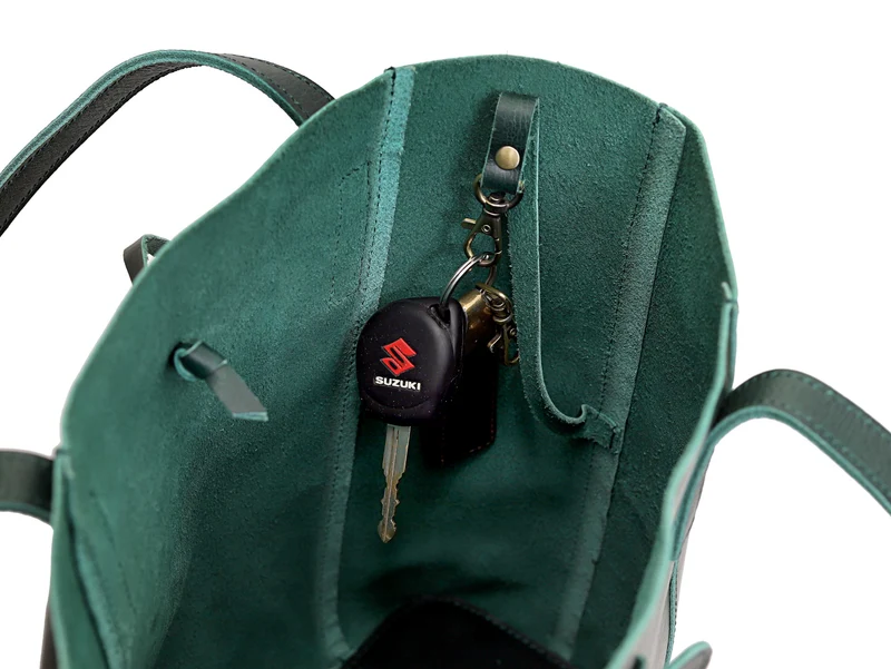 Verona Leather Tote Bag for Women - Green