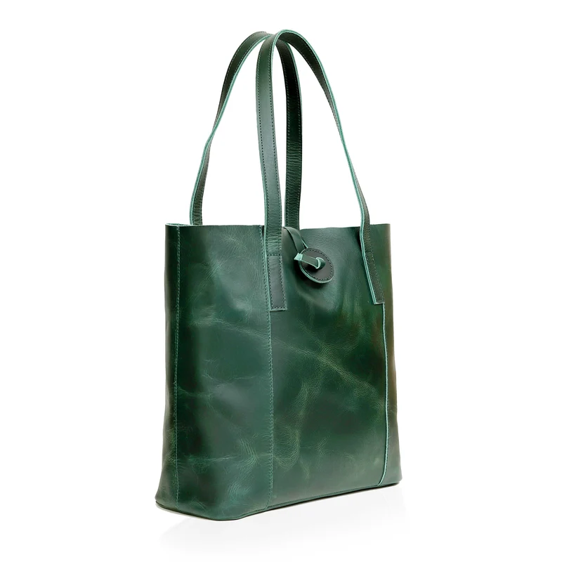Verona Leather Tote Bag for Women - Green
