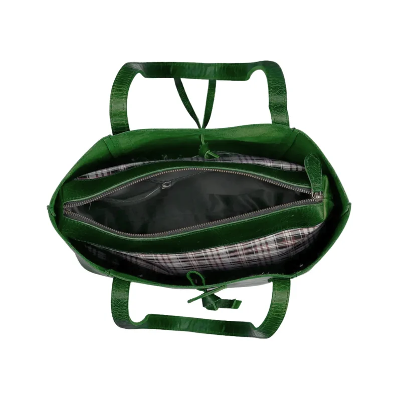 Verona Leather Tote Bag for Women - Green