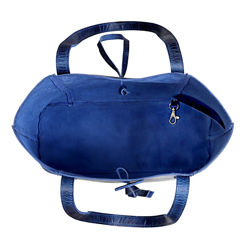 Denver Leather Bag Combo - Blue