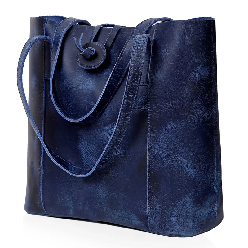 Denver Leather Bag Combo - Blue