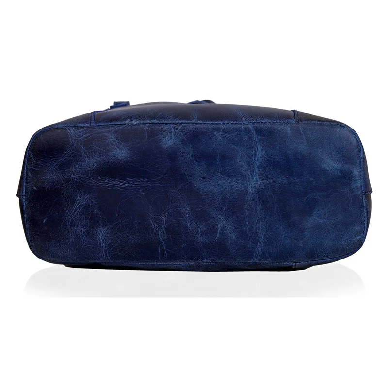 Verona Leather Tote Bag for Women - Blue