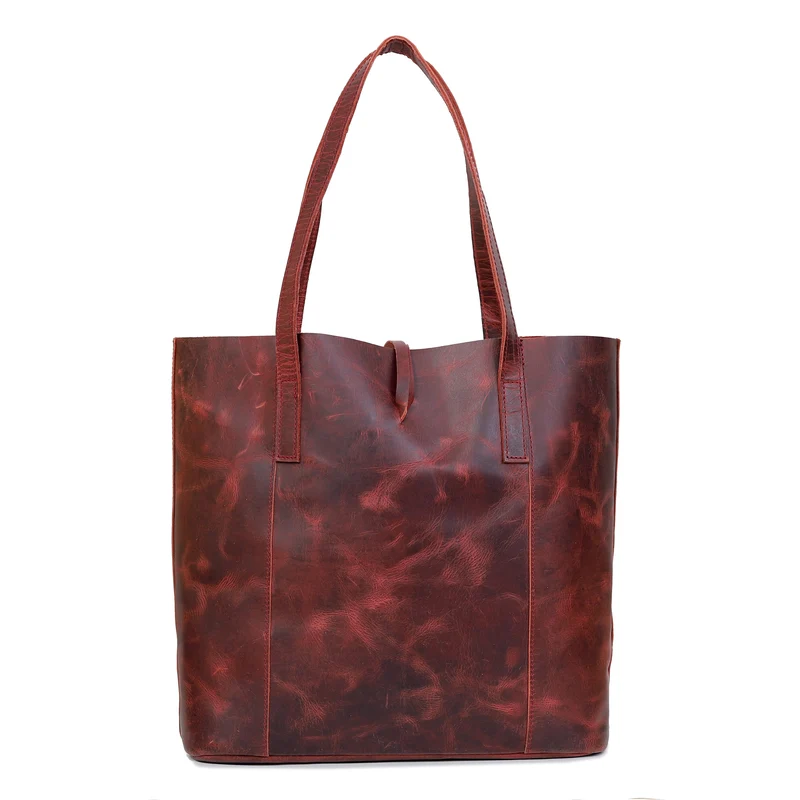 Verona Leather Tote Bag for Women - Red
