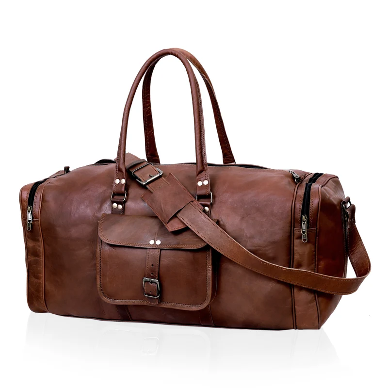 Braxton Genuine Leather Duffel Bag for Men