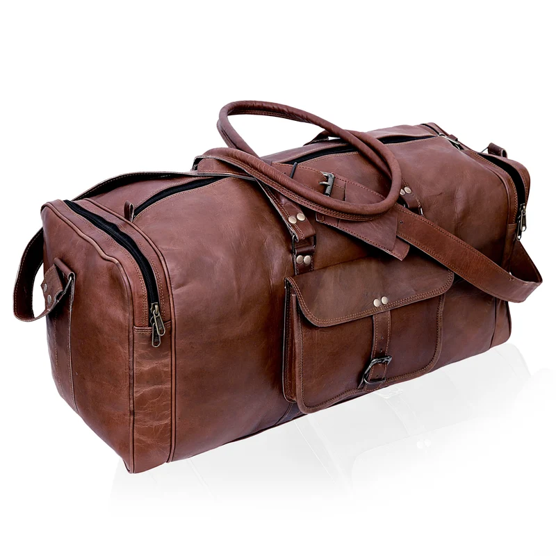 Braxton Genuine Leather Duffel Bag for Men