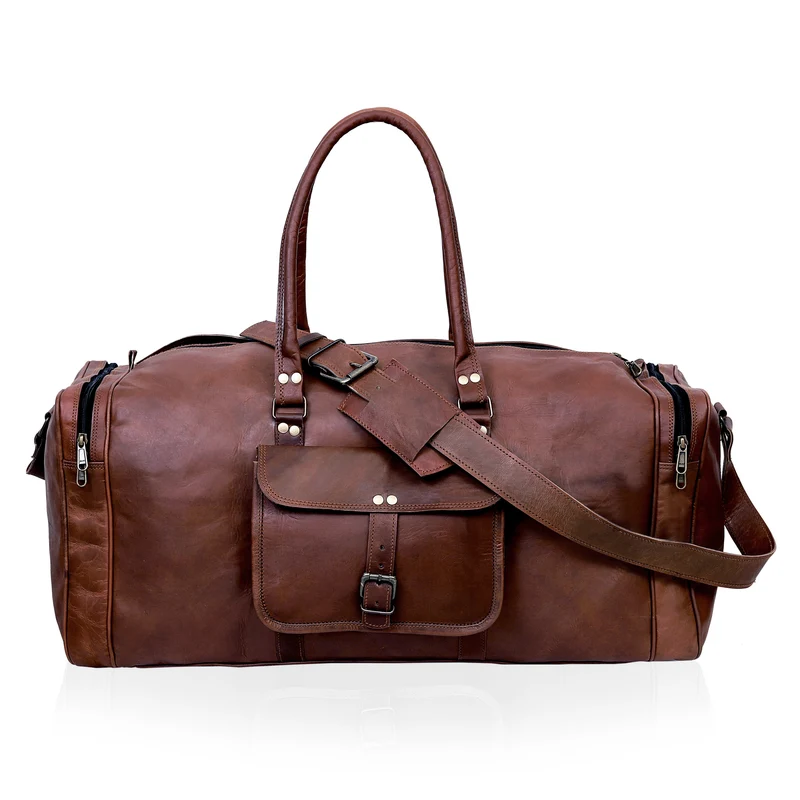 Braxton Genuine Leather Duffel Bag for Men