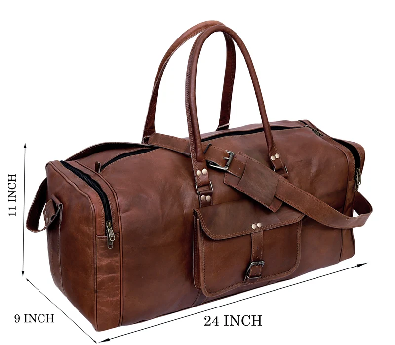 Braxton Genuine Leather Duffel Bag for Men