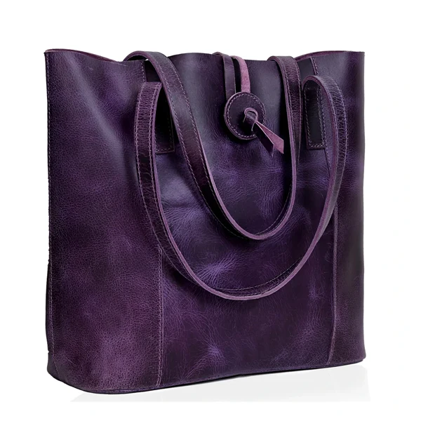 Verona Leather Tote Bag Combo - Purple