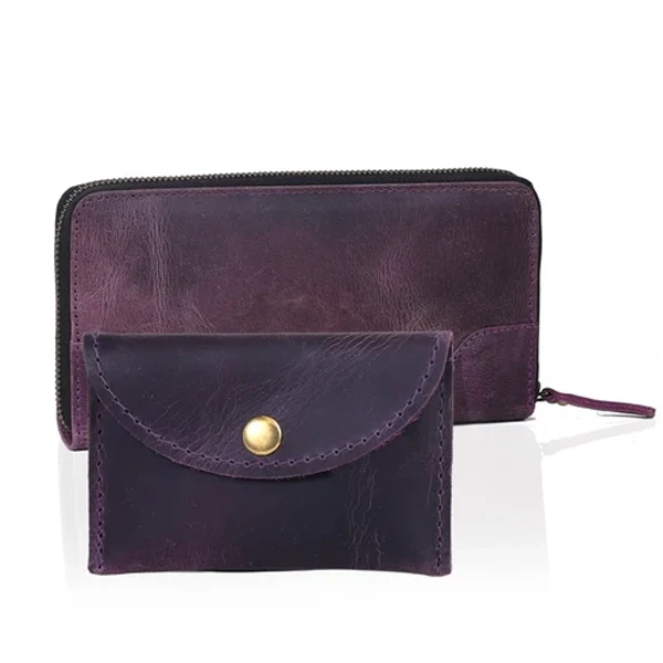 Verona Leather Tote Bag Combo - Purple