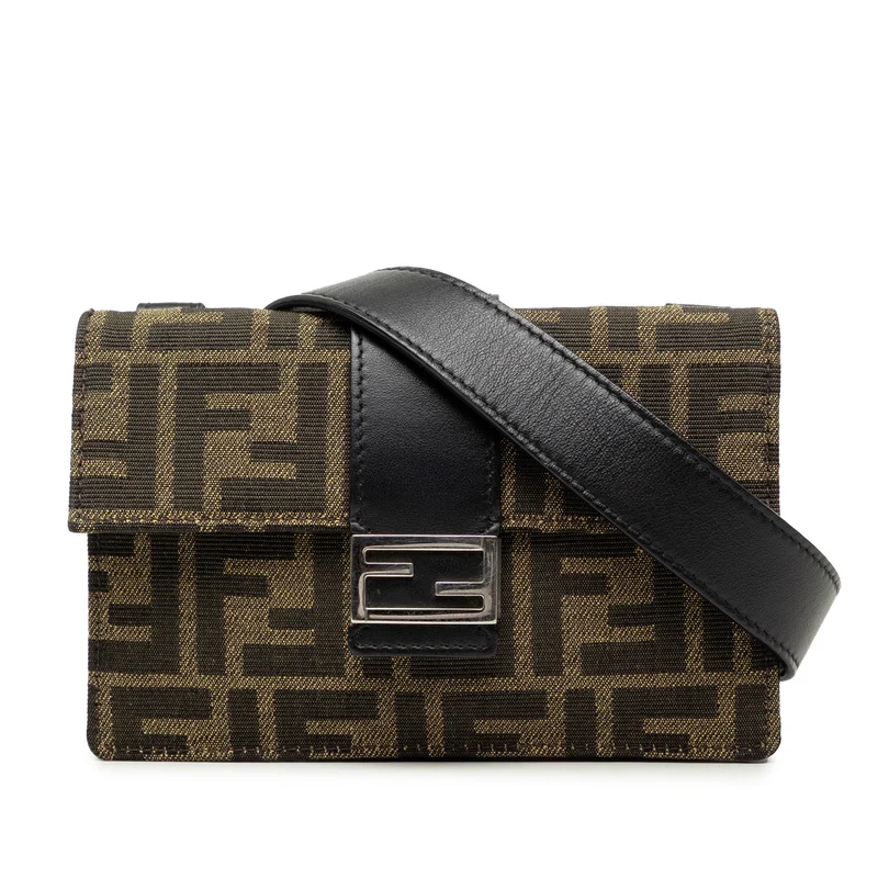 Fendi Zucca Canvas Cabrio Baguette-Tasche