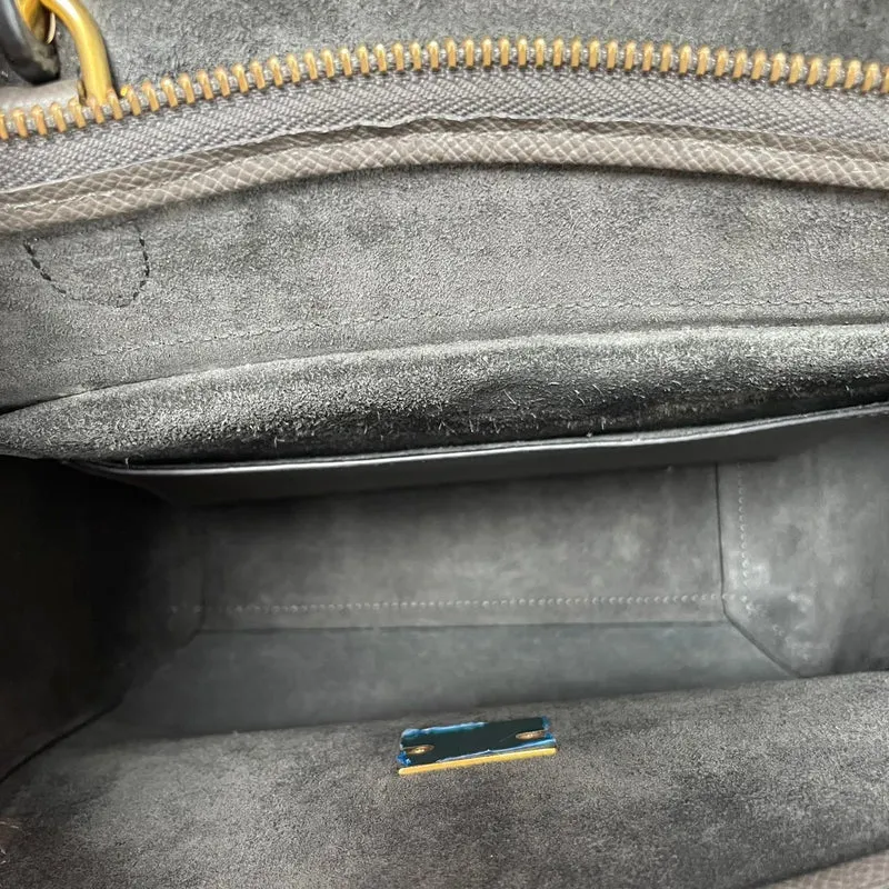 Celine Micro Belt Bag aus genarbtem Kalbsleder, Grau, 2017