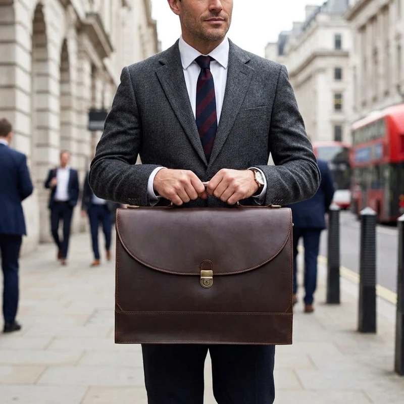 Beckett Buffalo Leather Briefcase