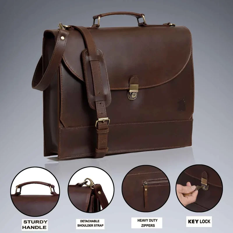 Beckett Buffalo Leather Briefcase
