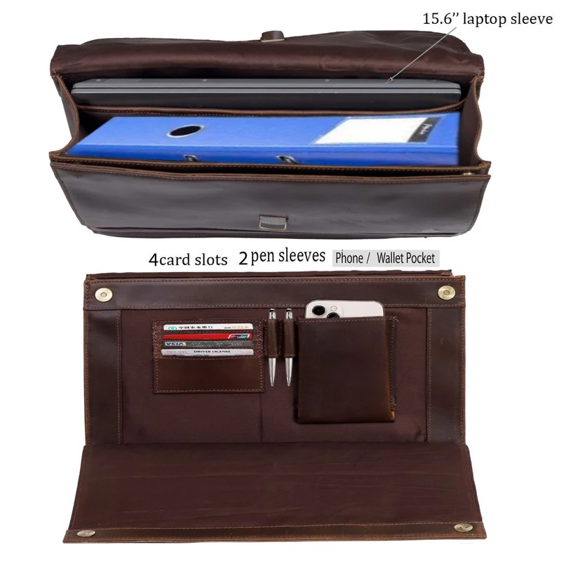 Beckett Buffalo Leather Briefcase