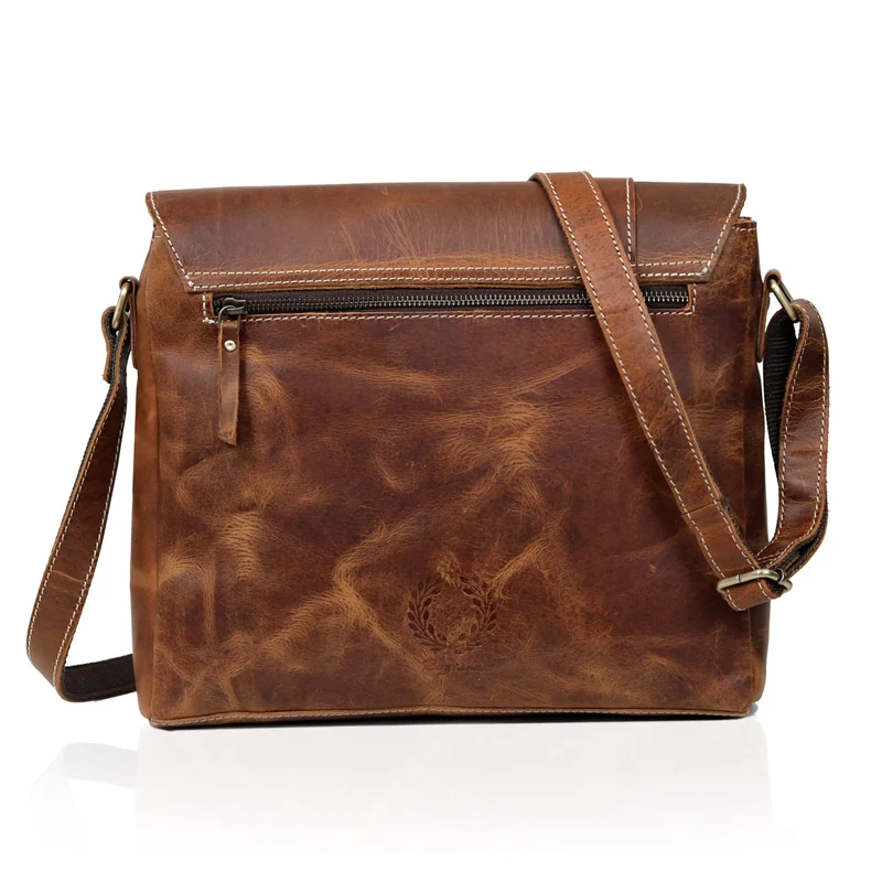 Foster Full Grain Leather Messenger Bag for Men