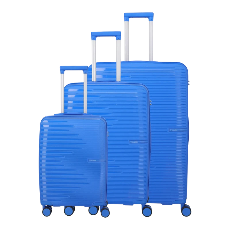 Travelite Pacific 4-Rollen-Koffer-Set 3tlg. L/M/S -blue