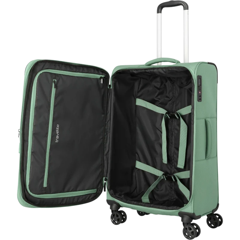 Travelite Kick Off 4-Rollen-Trolley M erw. 67 cm -Salbei