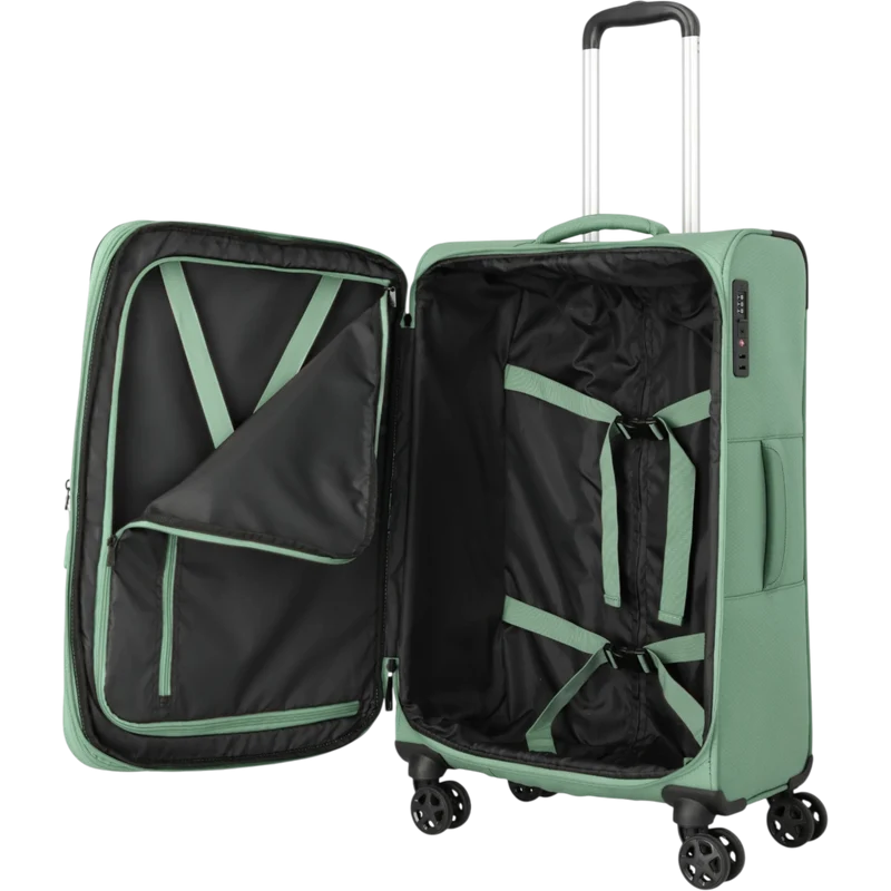Travelite Kick Off 4-Rollen-Trolley M erw. 67 cm -Salbei