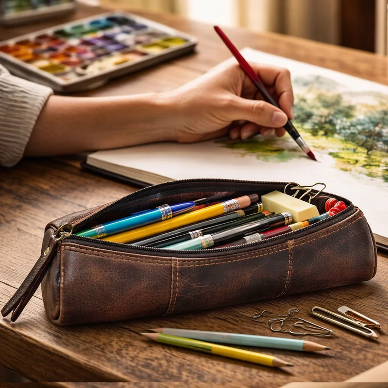 Leather Pencil Case