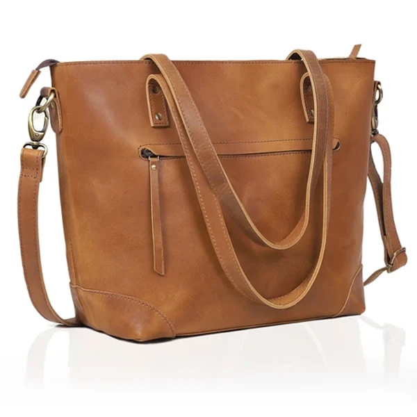 Montana Leather Tote Bag Combo - Tan