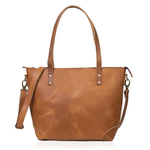 Montana Leather Tote Bag Combo - Tan