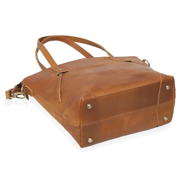 Montana Leather Tote Bag Combo - Tan