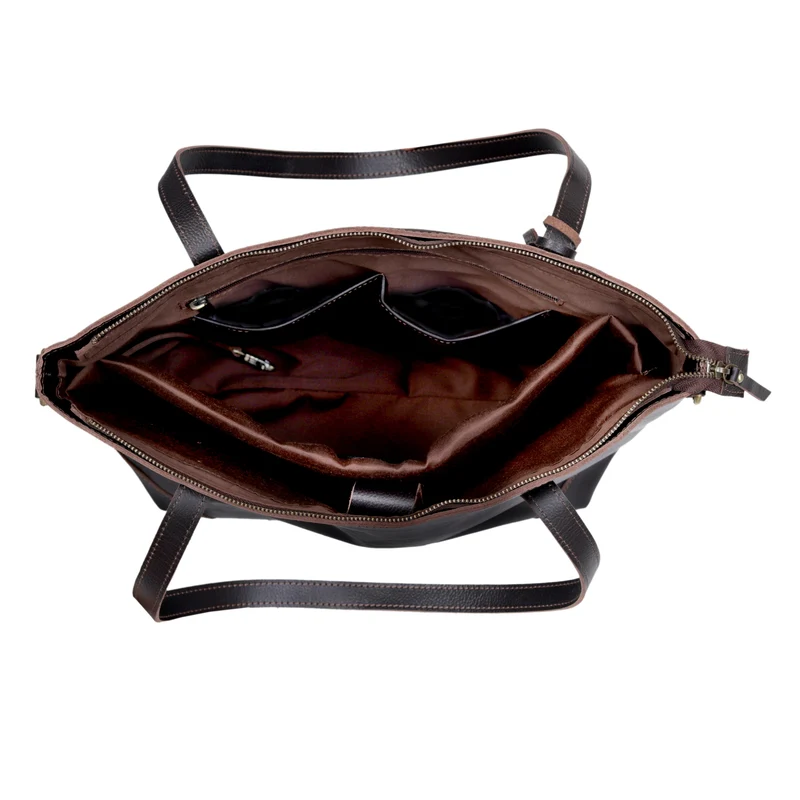 Montana Leather Tote Bag Combo - Burgundy