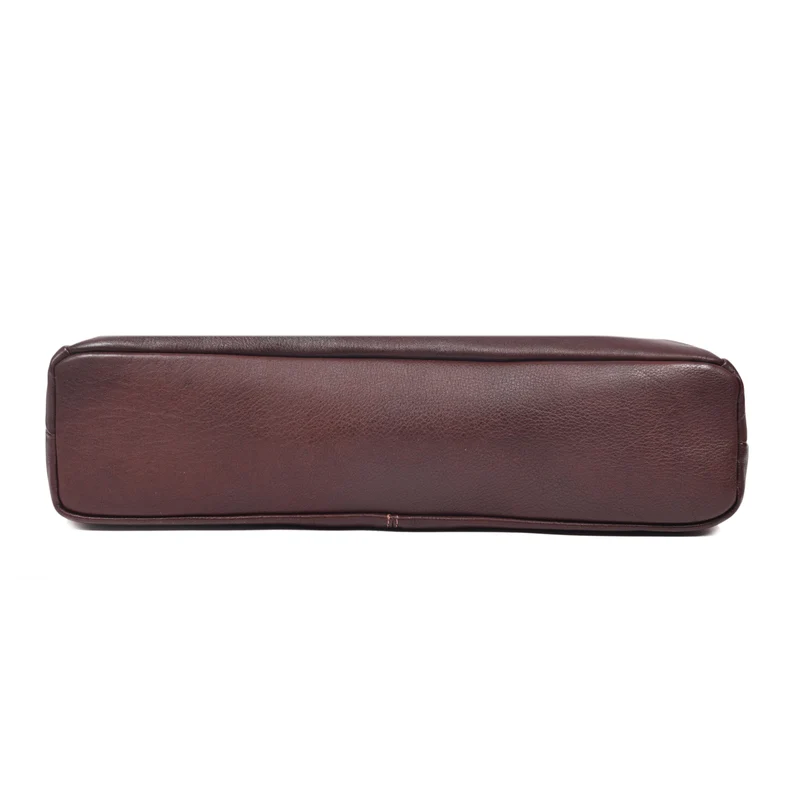 Women leather laptop tote