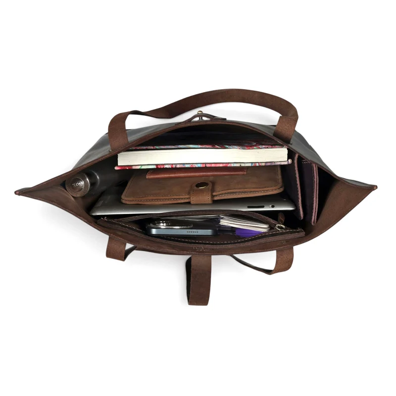Denver Tie Leather Tote Bag