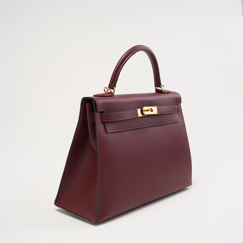 Hermès Kelly 32 Sellier Rot (Rouge H) Box Leder 2017