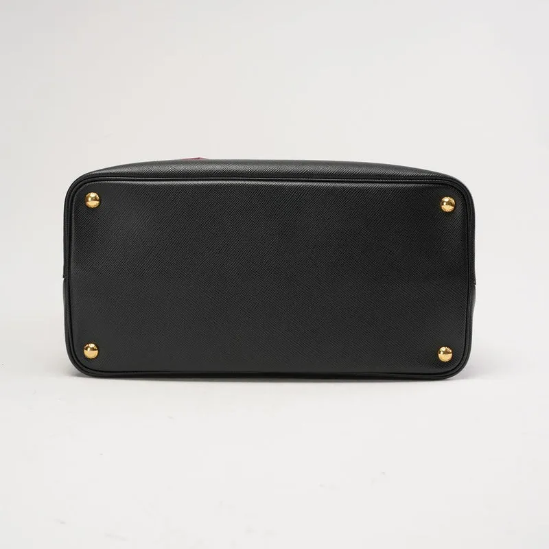 Prada Double Saffiano Medium Double Bag Schwarz