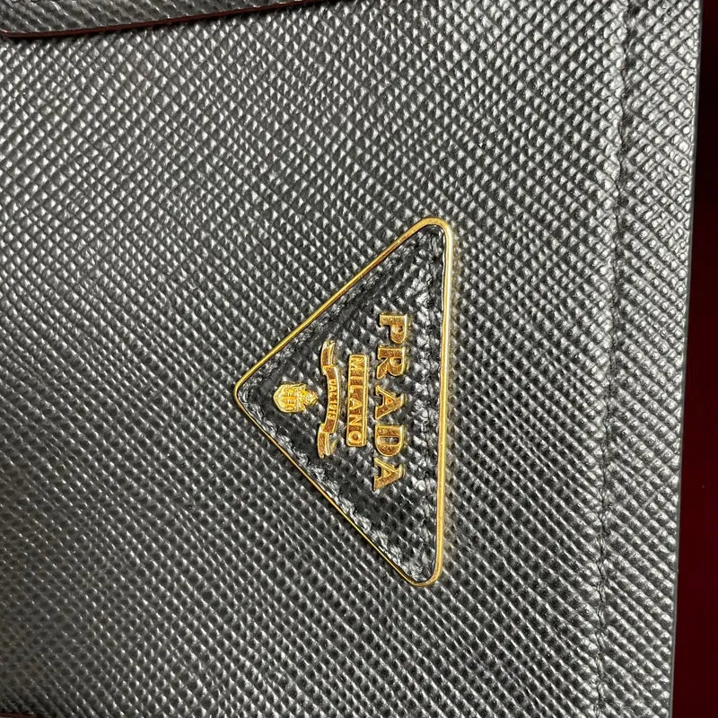 Prada Double Saffiano Medium Double Bag Schwarz
