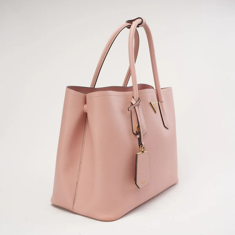 Prada Saffiano Leder Medium Doppeltasche Rosa