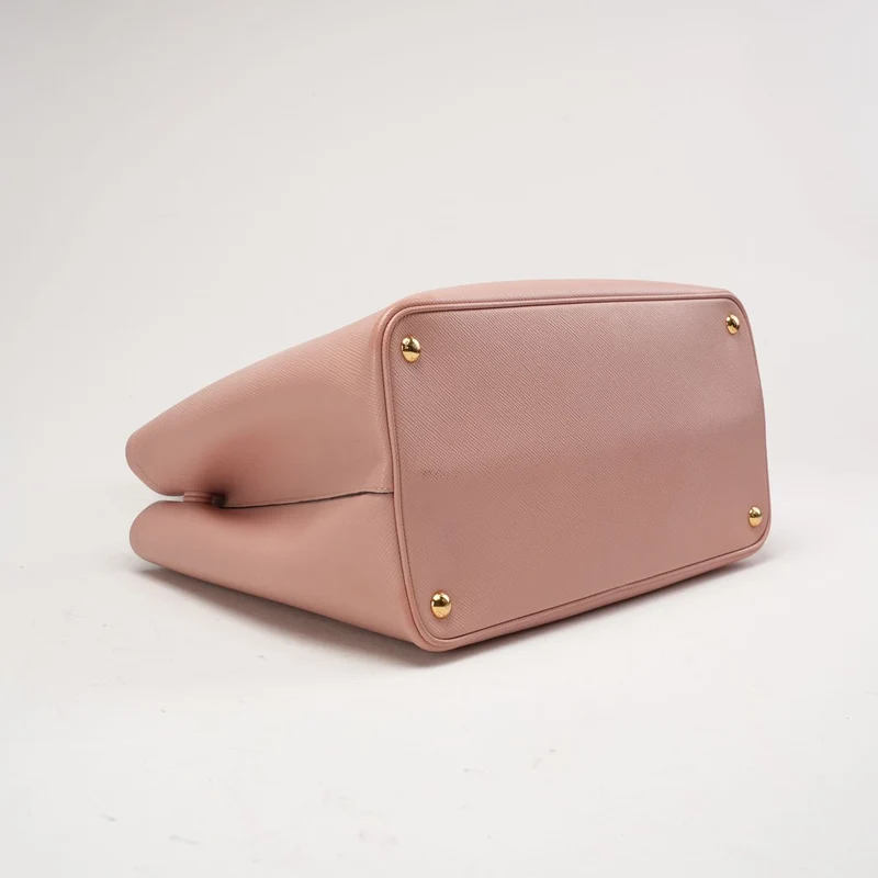 Prada Saffiano Leder Medium Doppeltasche Rosa