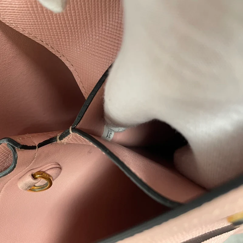 Prada Saffiano Leder Medium Doppeltasche Rosa