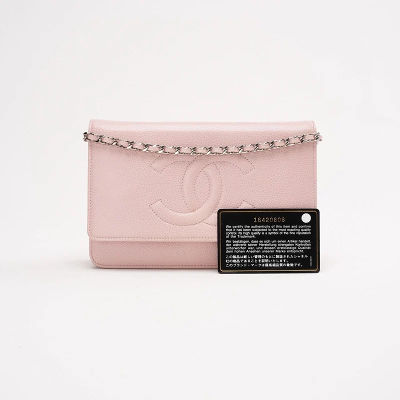 Chanel Timeless Wallet on Chain (WOC) Caviar Light Pink 2012