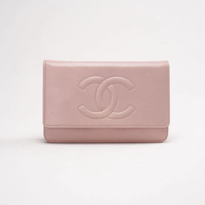 Chanel Timeless Wallet on Chain (WOC) Caviar Light Pink 2012
